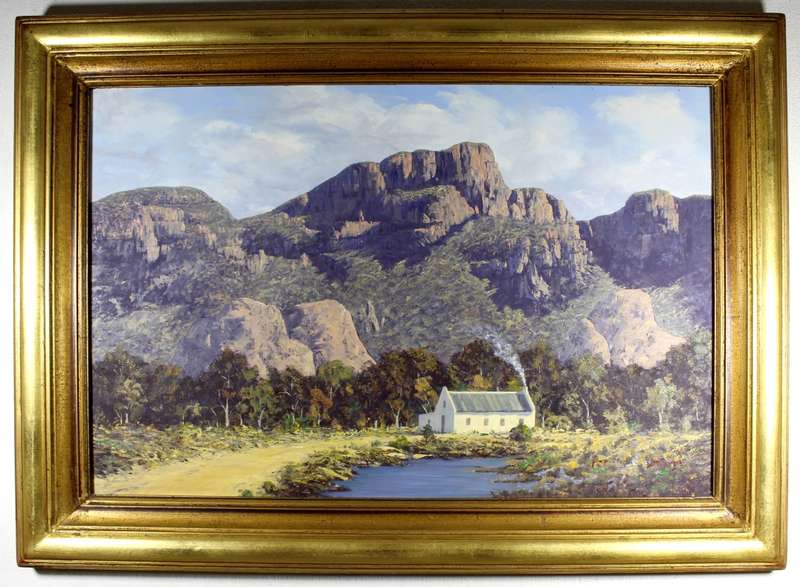Alan Maling - Cape Dutch house and mountains