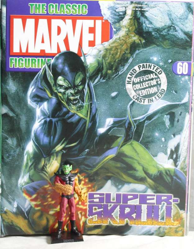 Classic Marvel collection - lead, hand painted figurine with book - Super Skrull