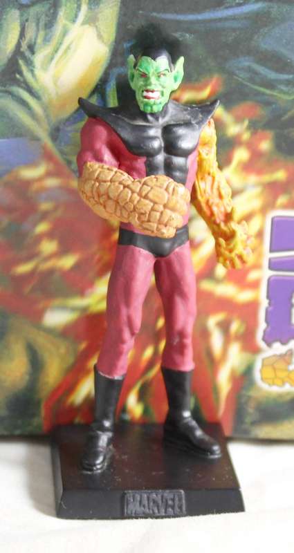 Classic Marvel collection - lead, hand painted figurine with book - Super Skrull