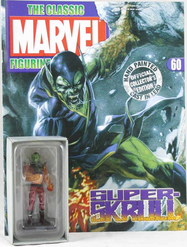 Classic Marvel collection - lead, hand painted figurine with book - Super Skrull