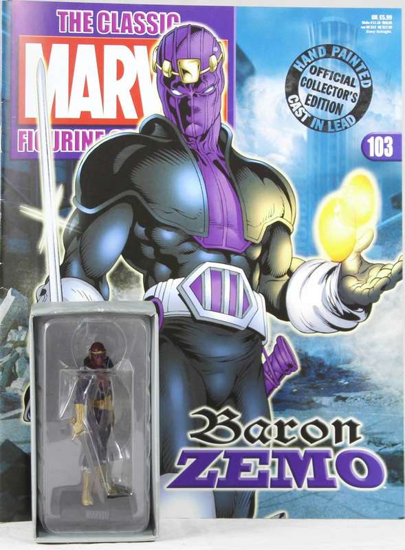 Marvel classics special edition- Lead hand painted figurine and book - Baron Zemo #103