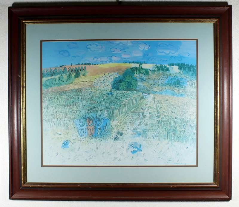 Raul Dufy - Abstract - Horses in the farmers field