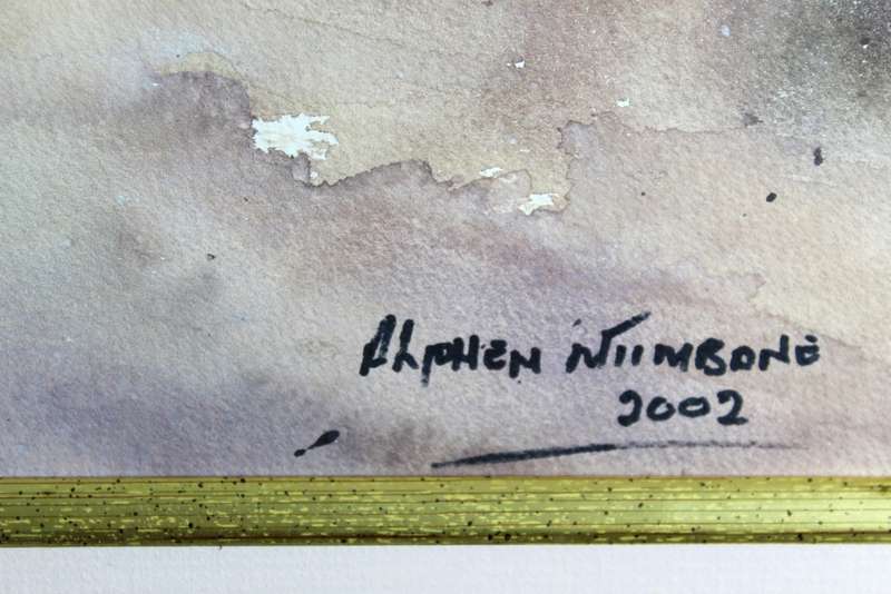Alphen Ntimbane - Street scene with figures