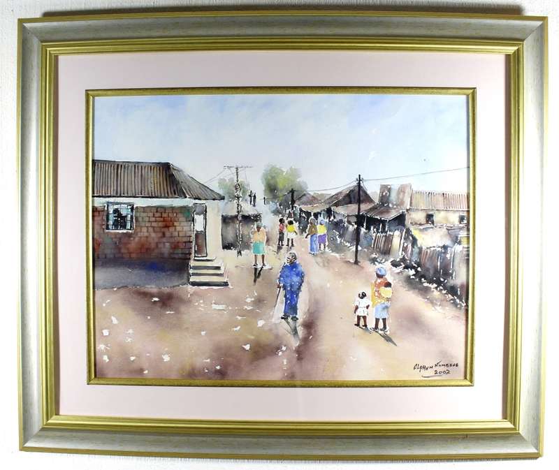 Alphen Ntimbane - Street scene with old man