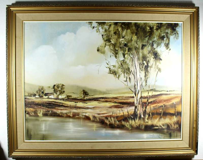 Barbara Ploner - Blue Gum trees at waters edge
