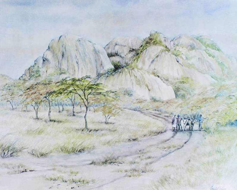 Chrystal Wynn - Donkey cart at a rocky outcrop