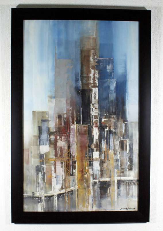 Julian D Fisher - Abstract city scene with crane