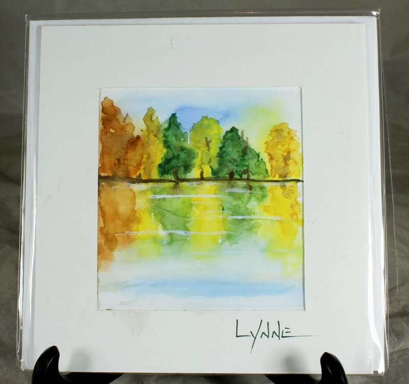 Lynne Jackson - Autumn trees at waters edge