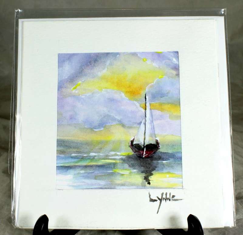 Lynne Jackson - Sailboat at sunset