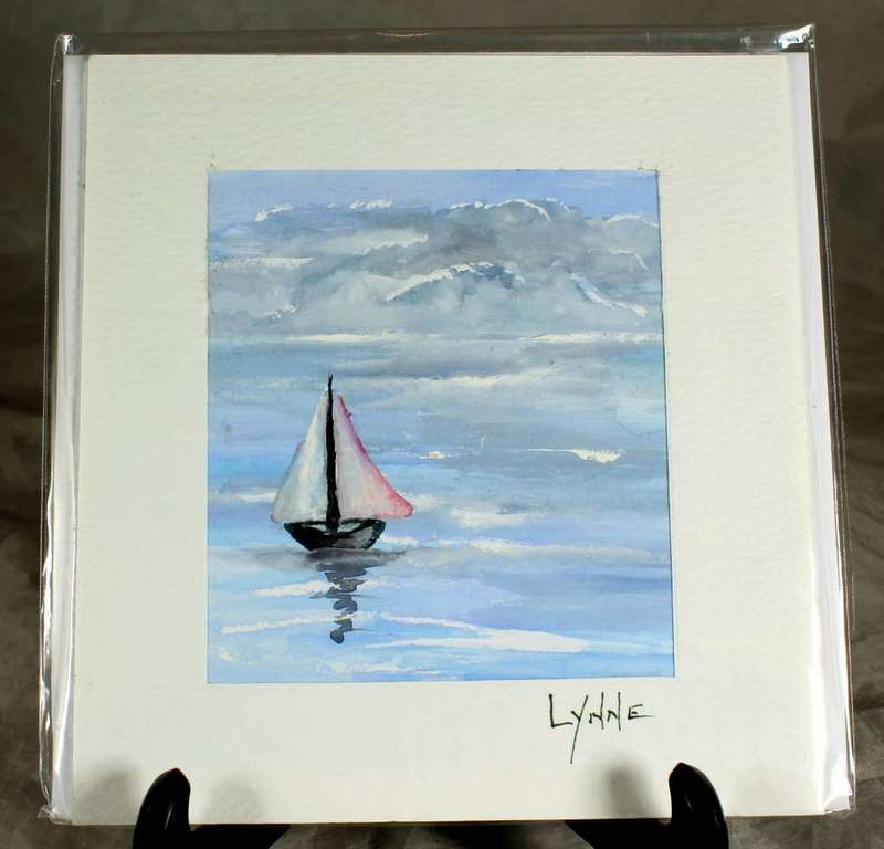 Lynne Jackson - Sailboat with clouds