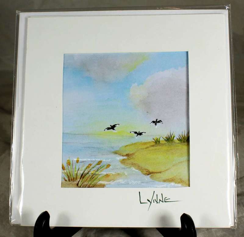 Lynne Jackson - Birds flying over the estuary - Greeting card