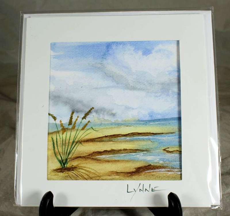 Lynne Jackson - Reeds on the rivers edge - Greeting card