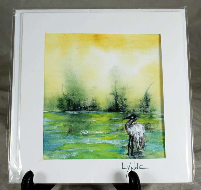 Lynne Jackson - Bird in the water - Greeting card