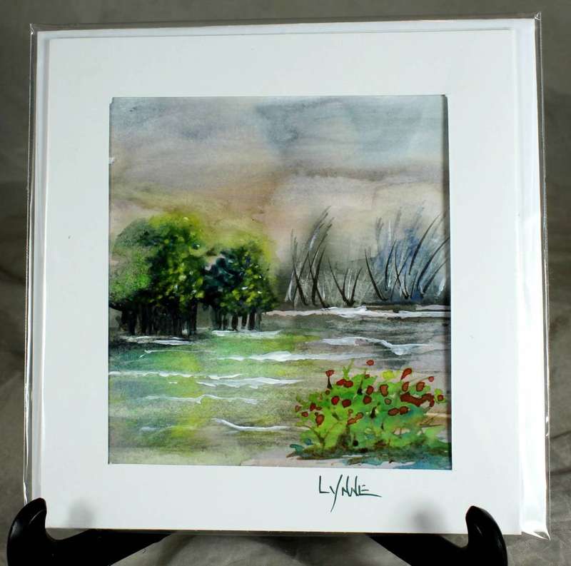 Lynne Jackson - Flooded landscape - Greeting card