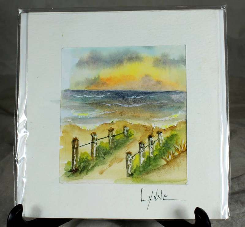 Lynne Jackson - Sunset over the sea - Greeting card