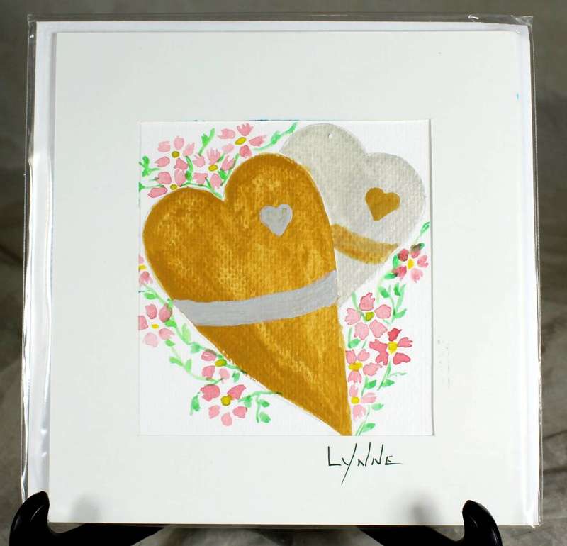Lynne Jackson - Pair of hearts - Greeting card