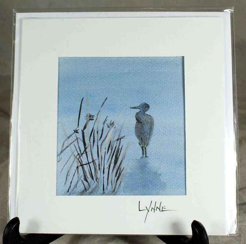 Lynne Jackson - Bird and reeds in the water - Greeting card!!