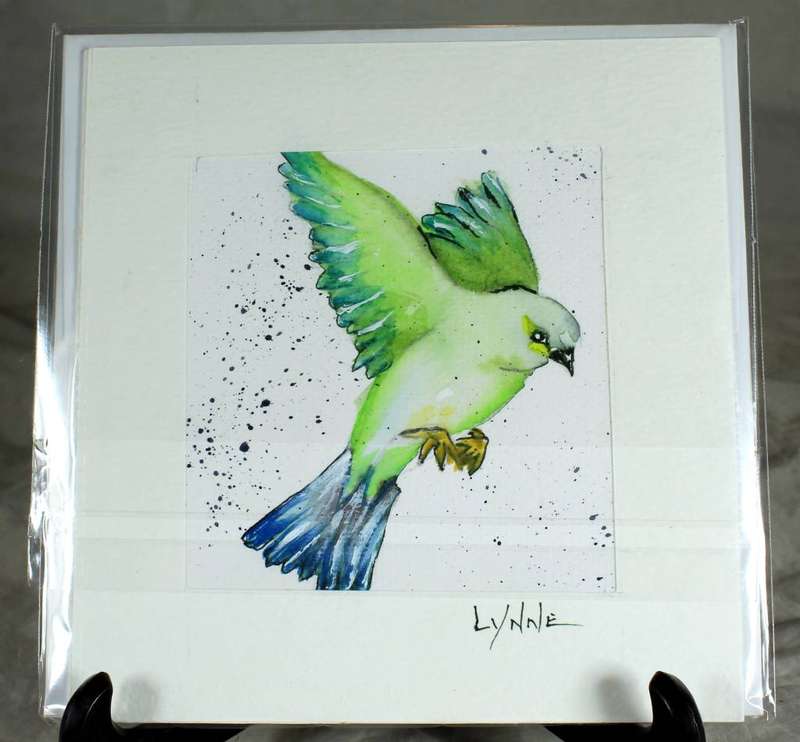 Lynne Jackson - Dove in flight - Watercolor greeting card