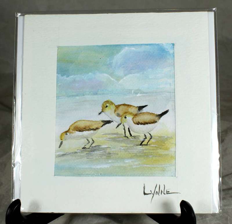 Lynne Jackson - Birds on the beach - Watercolor greeting card