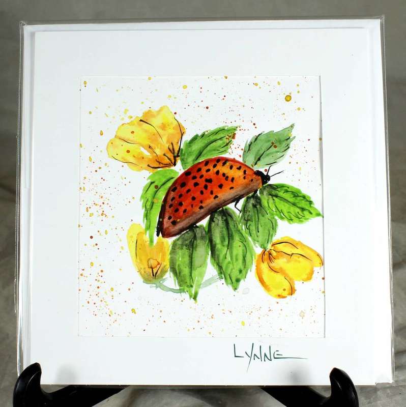 Lynne Jackson - Ladybug - Watercolor greeting card