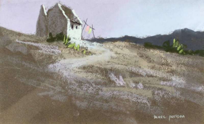 Marc Poisson - Lone house with washing