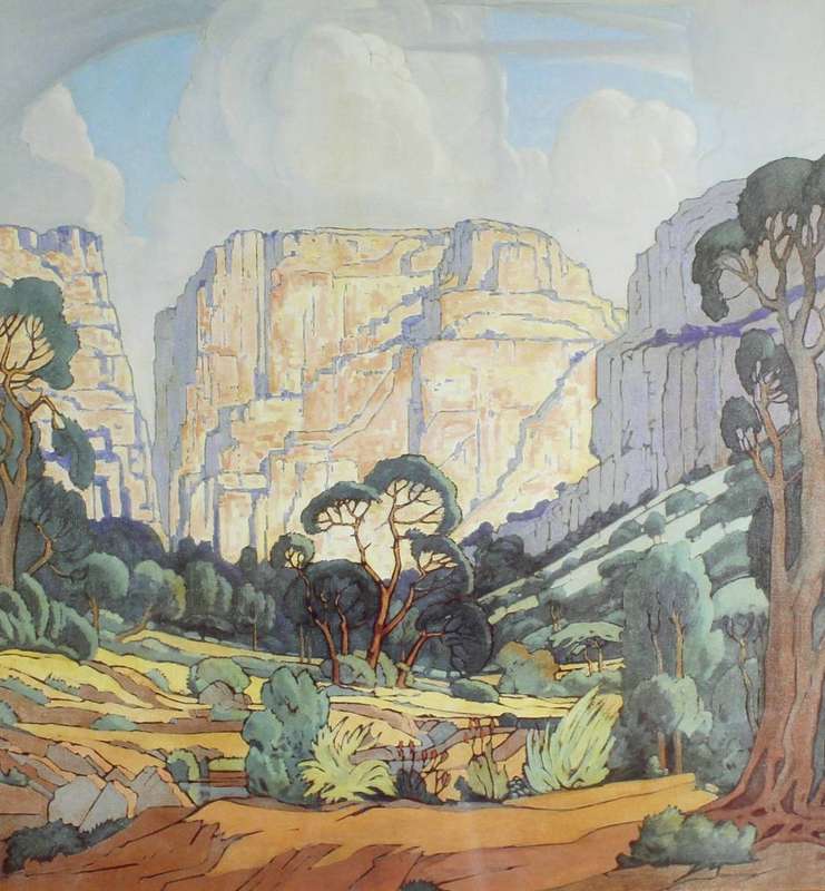 Pierneef - Station Panel - Rustenburg Kloof - Iconic scene - A beautiful print!!