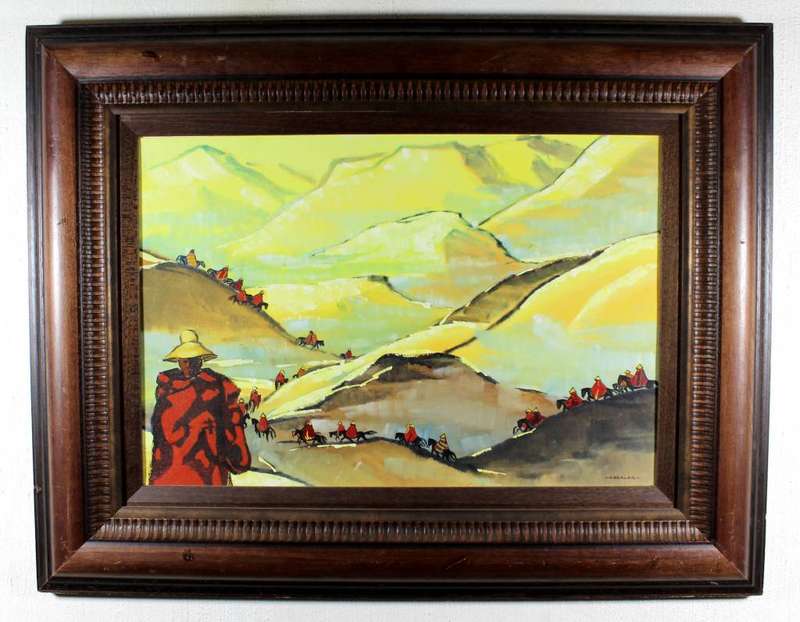 Richard Cheales - Horse riders in the mountains