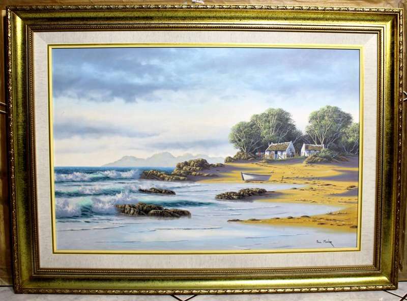 Paul Munro - Seascape with fisherman`s houses