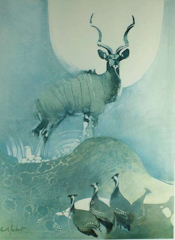 Keith Joubert - Kudu and fowl