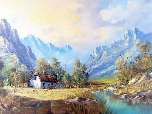 JL Faure - Landscape art at its finest!! - A stunning painting!! Bid now!!