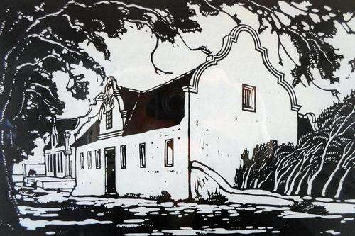 Pierneef - Cape Dutch house - A beautiful photo lithograph!! Bid now!