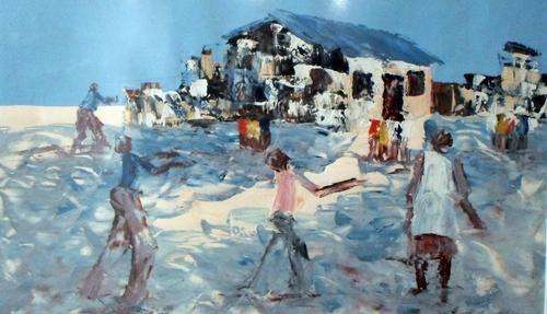 Solomon Sekhalelo - Children playing - A stunner!! Bid now!