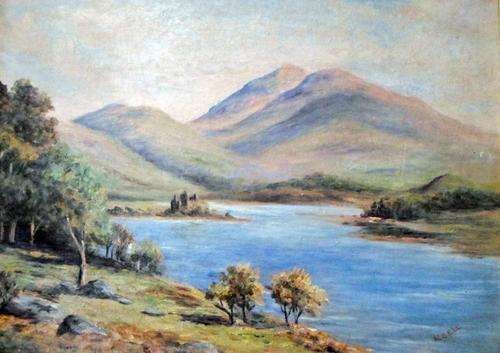 W Bell - River in a landscape