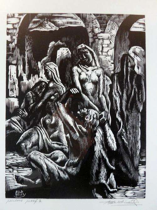 Baldinelly - Lovers scene - A beautiful lithoprint! Bid now!!