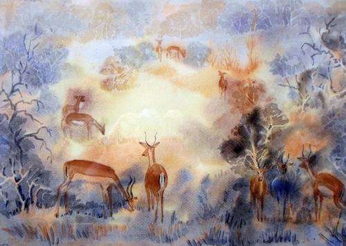 Gerda von Maltitz - Wildlife scene - A stunner! Bid now! Giveaway price!!