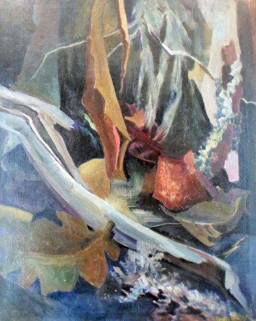 Joan Wright (1911-1991) - Abstract still life - Magnificent paitning by one of SA's masters! Bid now