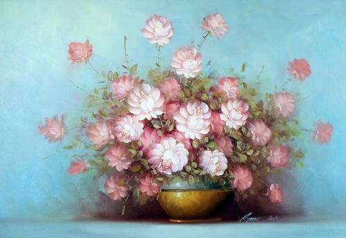 Robert Cox - Still life flower arrangement - Absolutely stunning!! Bid now!! Giveaway price!