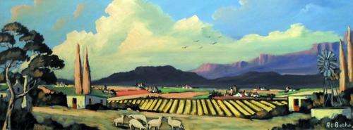 At Botha - Magnificent landscape!! - A stunner in his signature style!! Bid now!!