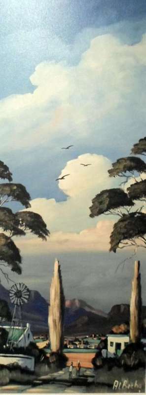 At Botha - Magnificent landscape!! - Blue sky - A stunner in his signature style!! Bid now!!