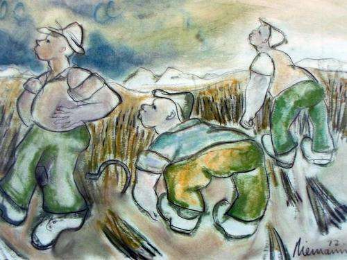 Hennie Niemann Snr - Workers in the field