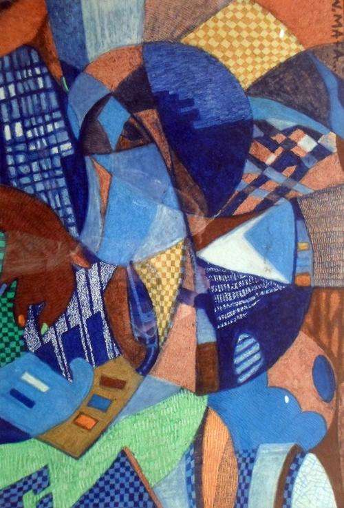 W Mafa - Abstract - Mixed Media stunner! Bid now!