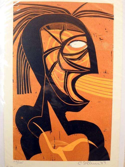 Cecil Skotnes - Woodblock print - Shaka Portfolio No 13 - A stunning piece!! Bid now!! Low price!