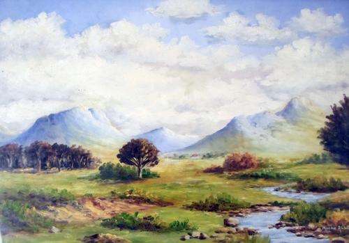 Norah Allen - Landscape with stream - A little treasure!! Bid now