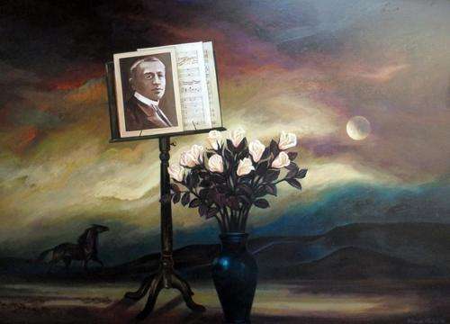 Wendy Malan - Homage to Rachmaninoff - Massive signature piece!! A stunning painting!!