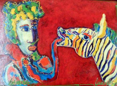LAUBAR - Laurens Barnard - Eet my das - A stunner!! - Investment art! Bid now!