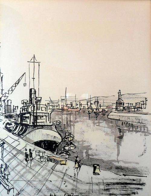 Arthur Cantrell - Cape Town harbor scene - A stunning abstract painting - Invest now!!