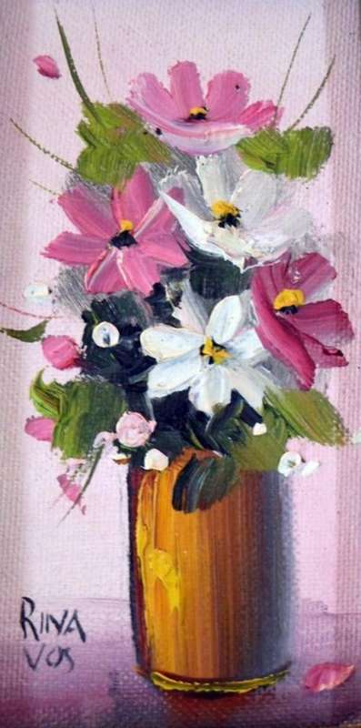 Rina Vos - Still life - Three little treasures! Giveaway price, bid now!!
