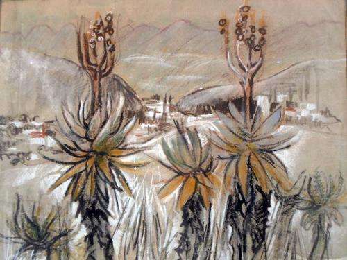 Christine Marais - Aloes - A beautiful painting! Bid now! Low price!