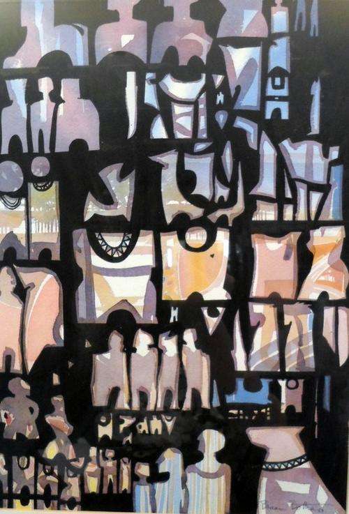 Braam Botha - Abstract figures - A stunning abstract! Bid now!