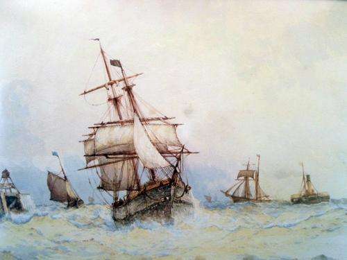 FJ Aldridge - Boats at sea
